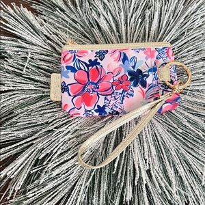 Floral Wristlet with Gold Accents